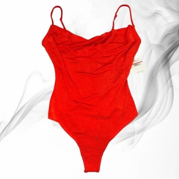 NWT Free People Intimately Cowl in the Club Thong Bodysuit in love Glare size XS - Picture 4 of 9